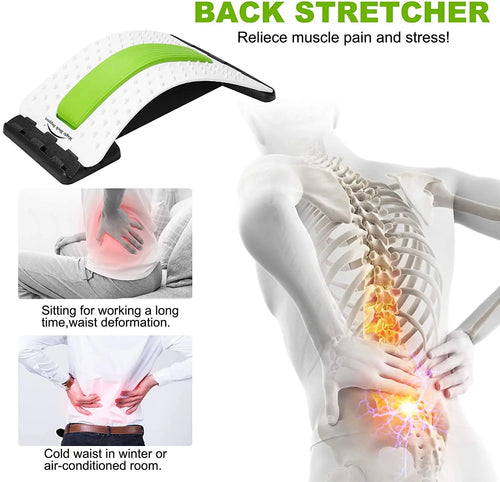 Back Massager Stretcher Lower and Upper Back Pain Relief