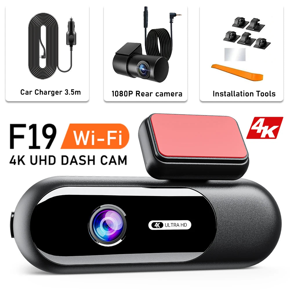 Dash Cam for Car 4K UHD Recording Front Rear Car Camera