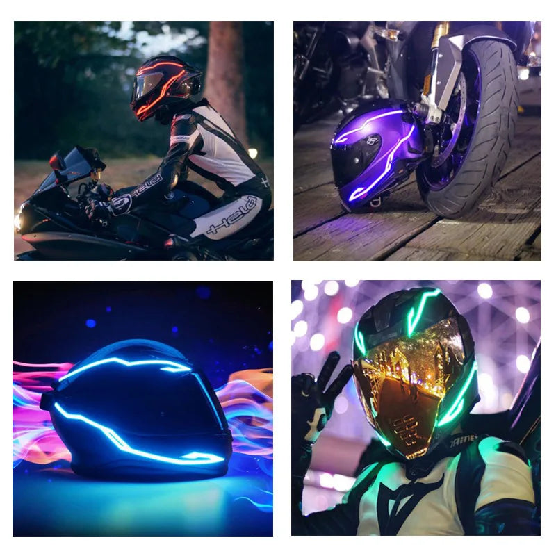 Motorcycle Helmet Light Night Riding Signal Helmet