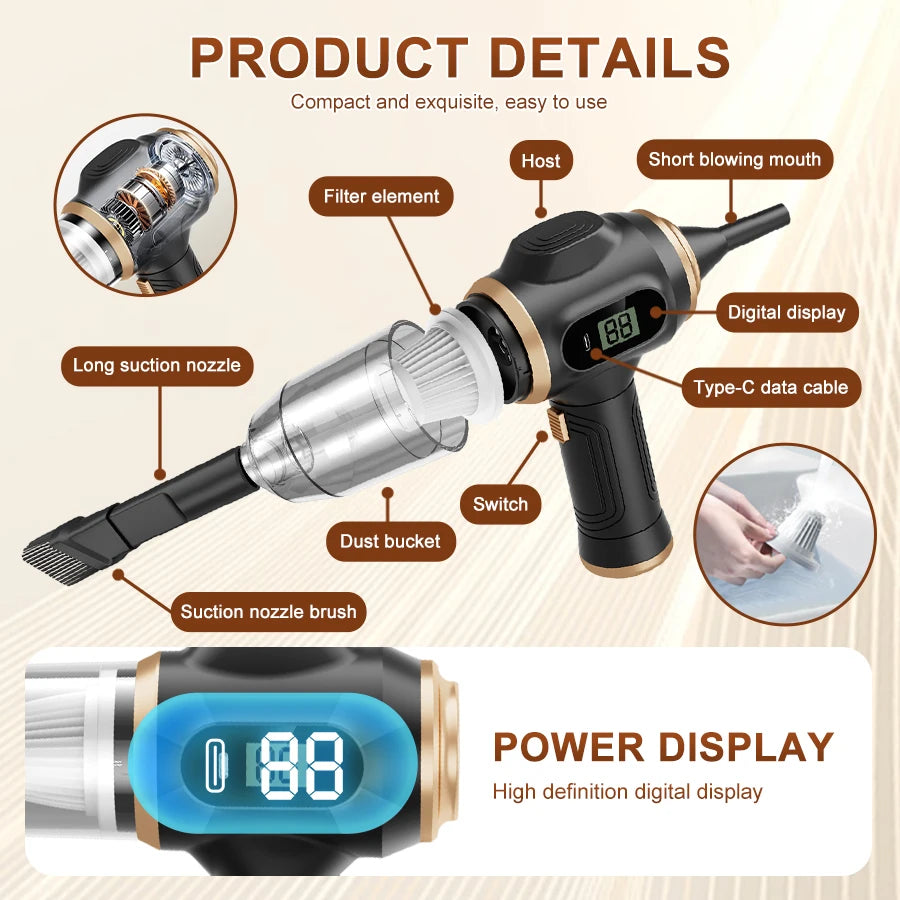 ABS Wireless Car Vacuum Cleaner