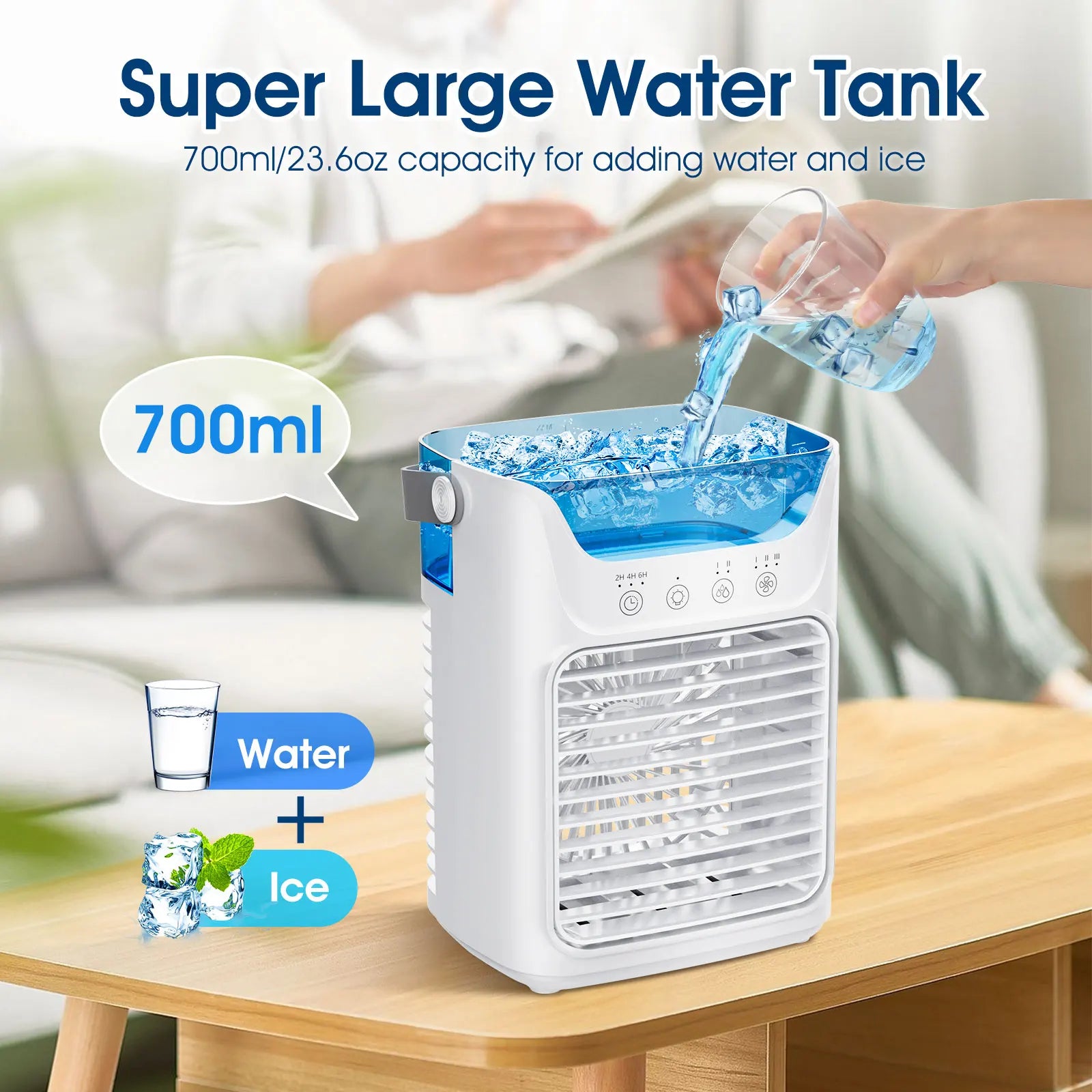 Portable Air Conditioner 3-in-1Mini Fan Cooler