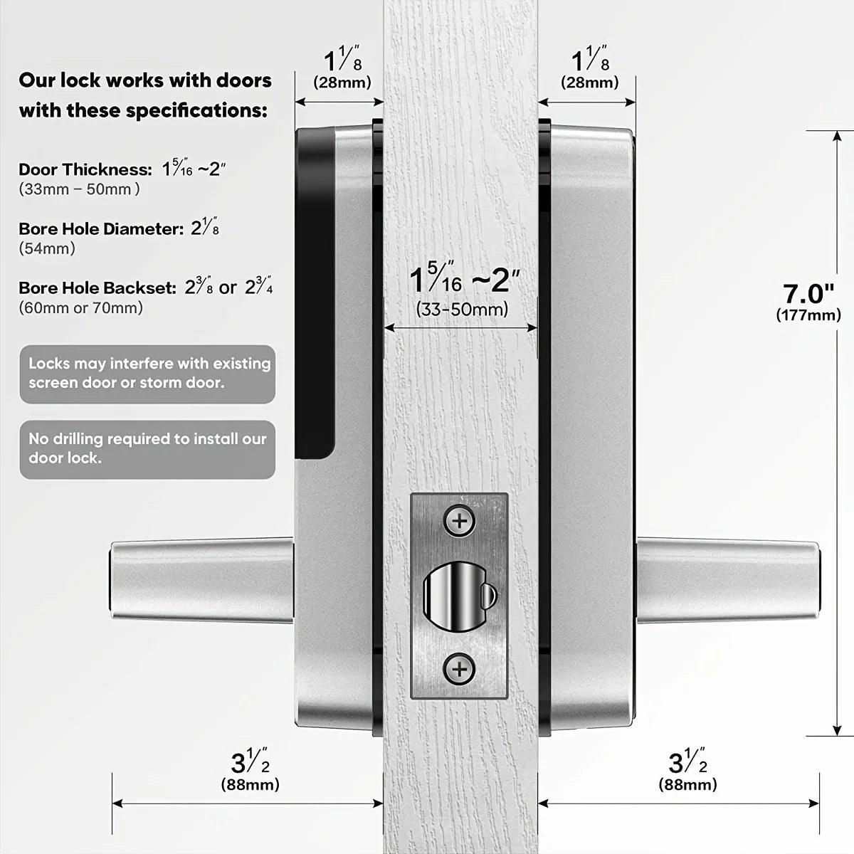 Smart Fingerprint Door Lock App Remote Control Keyless WIFI