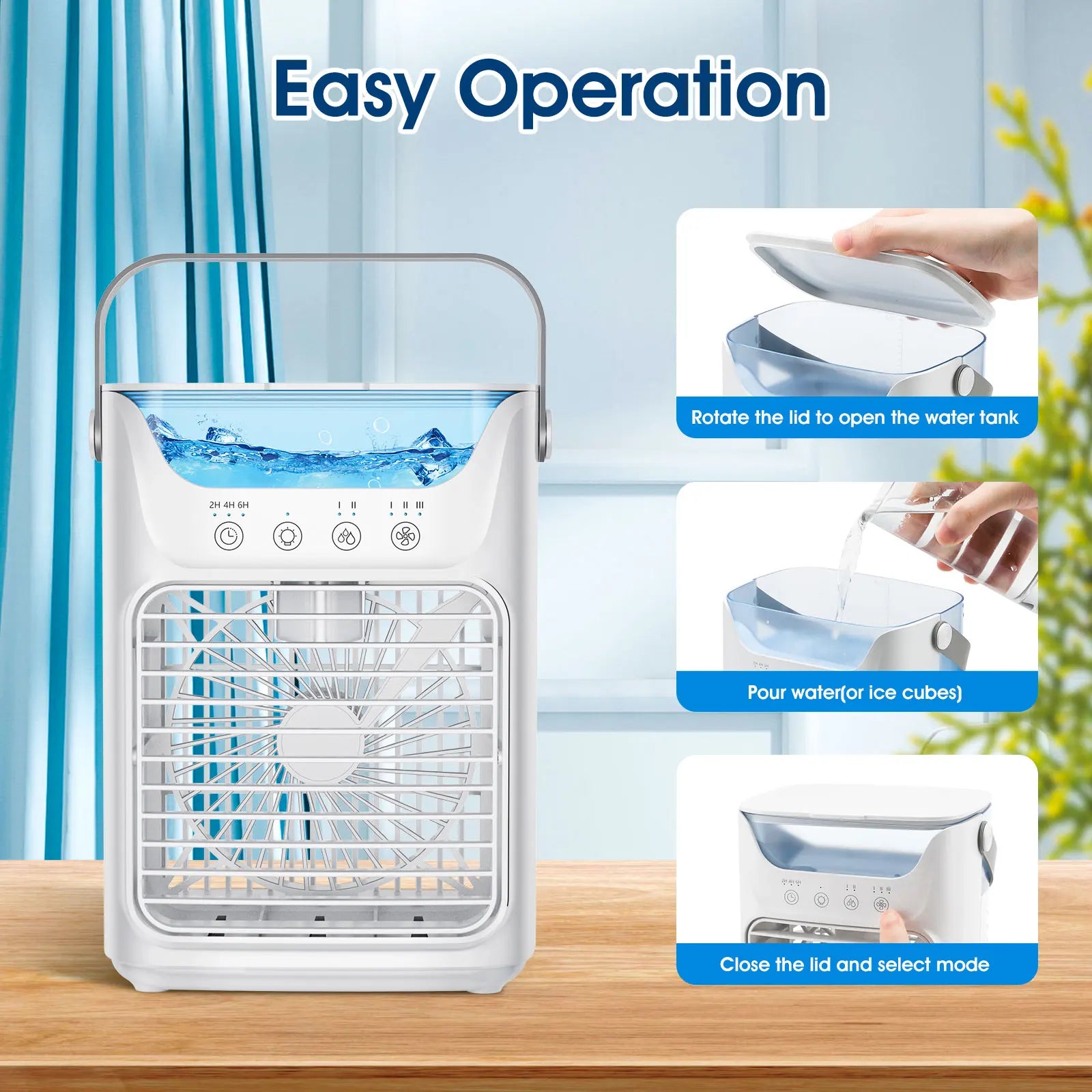 Portable Air Conditioner 3-in-1Mini Fan Cooler