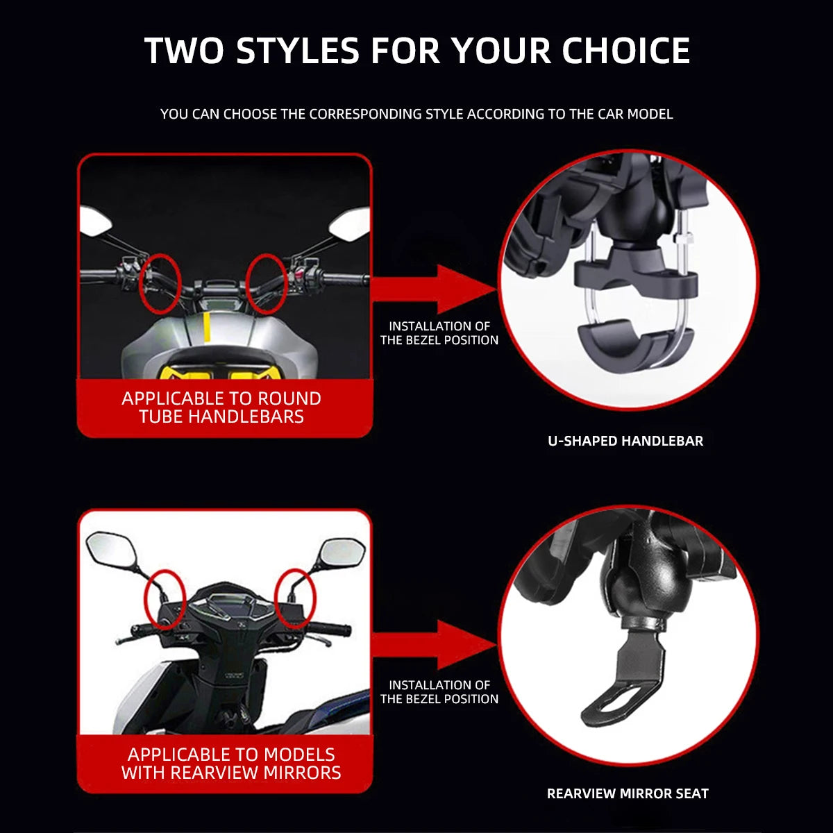 Motorcycle Handlebar Phone Holder Stand