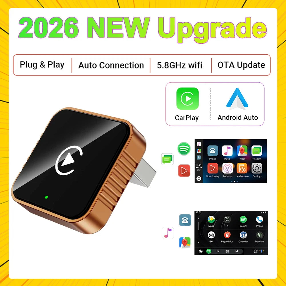 Wireless CarPlay Android 2026 New Smart Auto Adapter