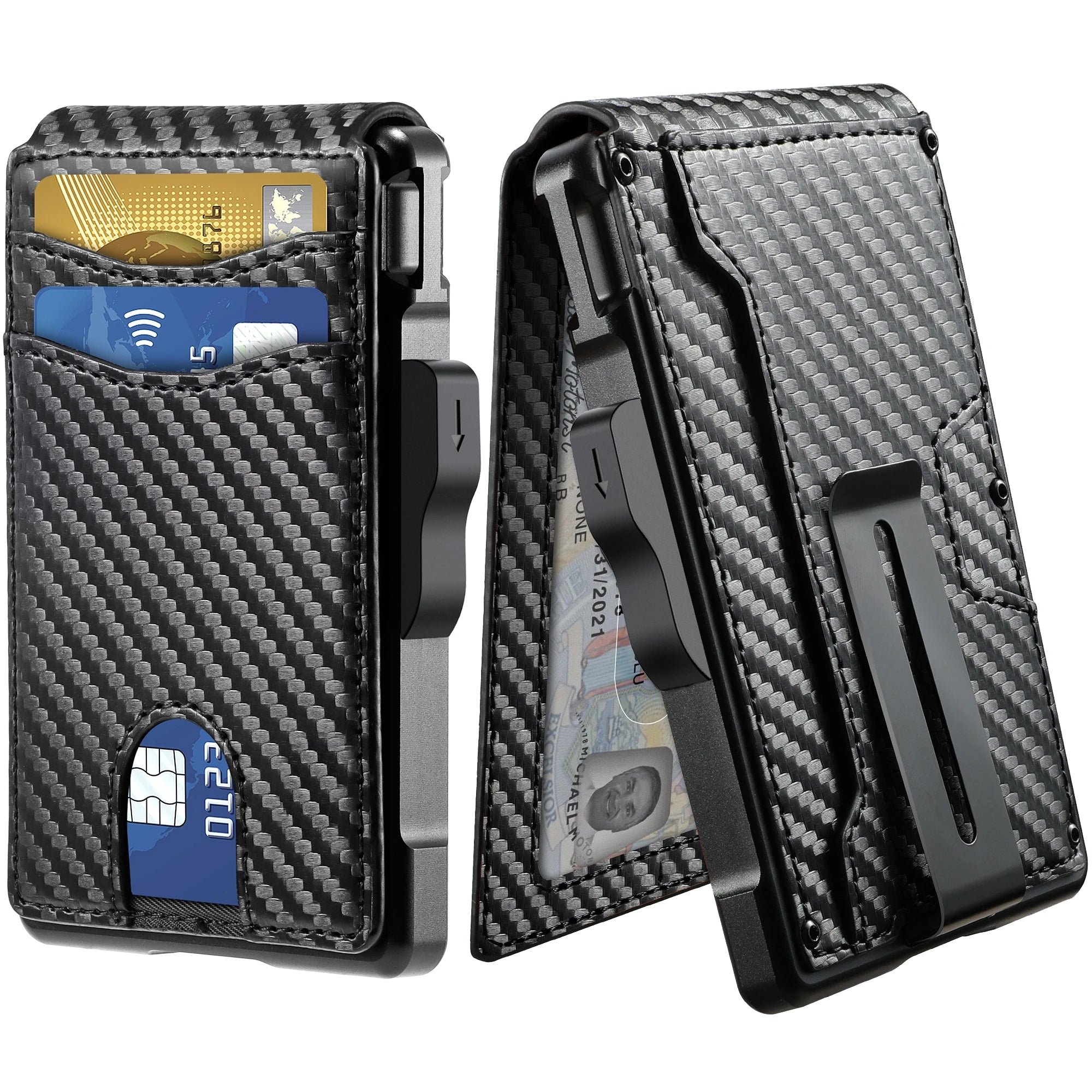 Wallet for Men, Mens Minimalist Wallet 9-13 Cards