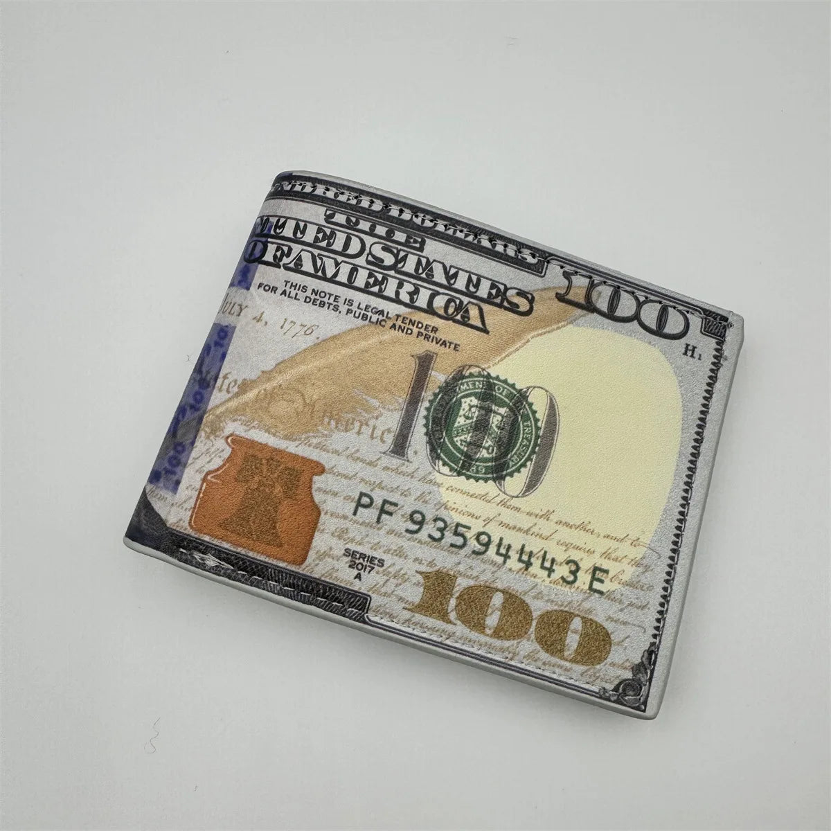 Men's Wallets with 100 US Dollar Pattern Male Leather Wallet