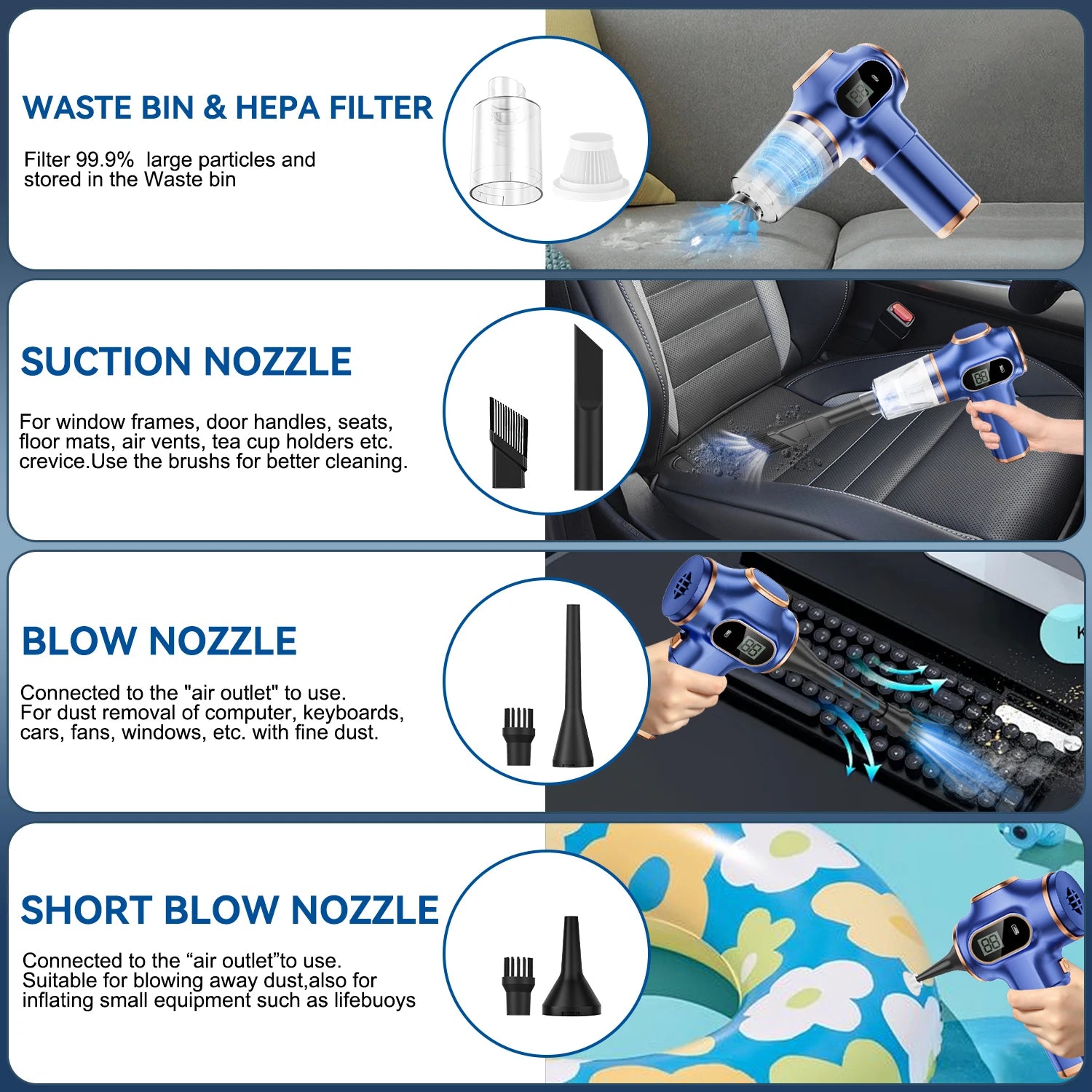 ABS Wireless Car Vacuum Cleaner