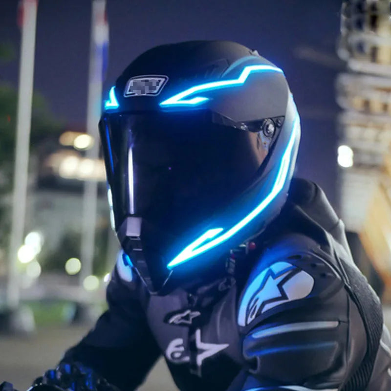 Motorcycle Helmet Light Night Riding Signal Helmet