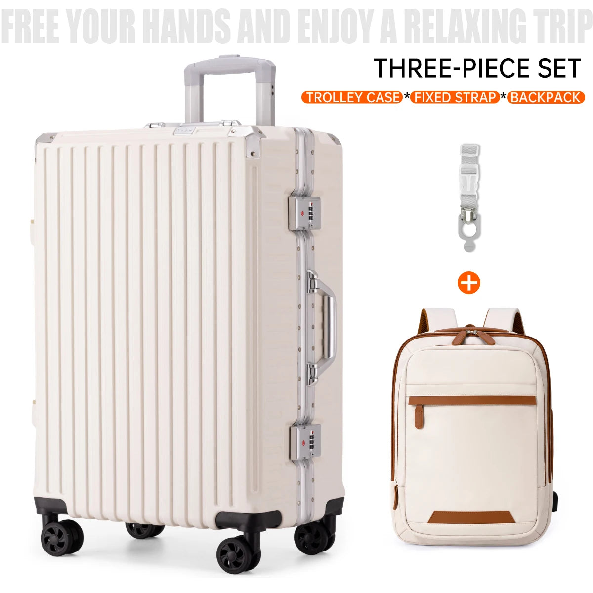 Trolley Luggage 20 24 26 28" Aluminum Frame Rolling Luggage USB