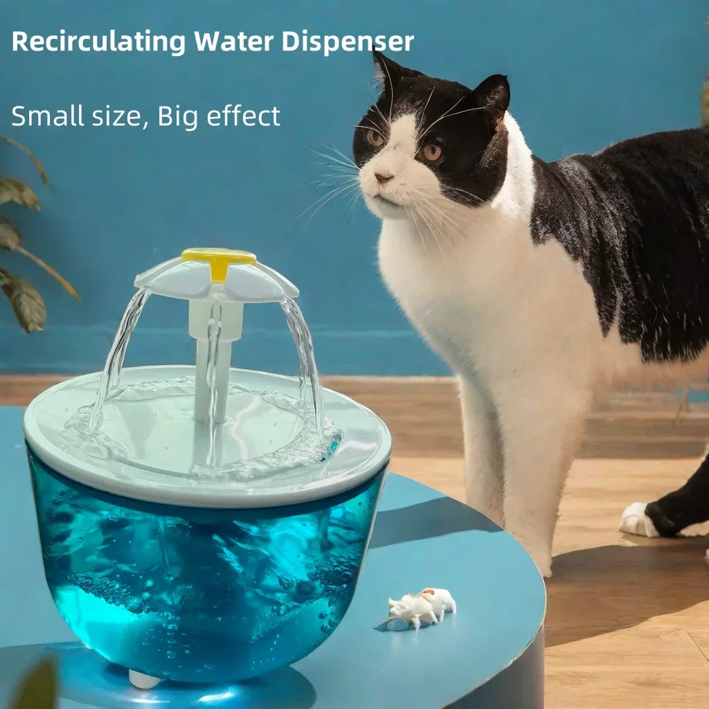 Cat Water Fountain, 1.2L Recirculating Pet Water Dispenser
