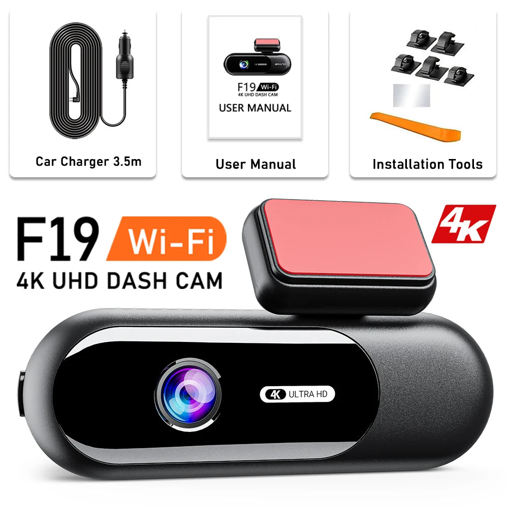 Dash Cam for Car 4K UHD Recording Front Rear Car Camera