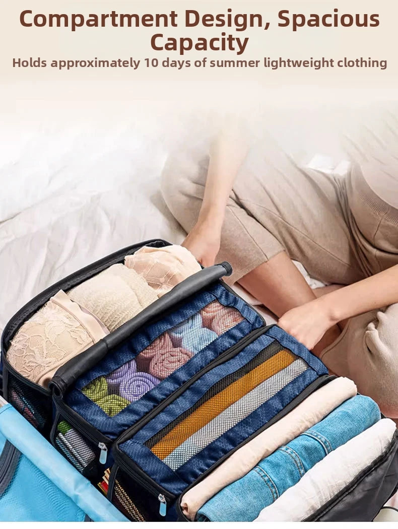 Suitcase Organizer High-capacity Travel Luggage Organizer