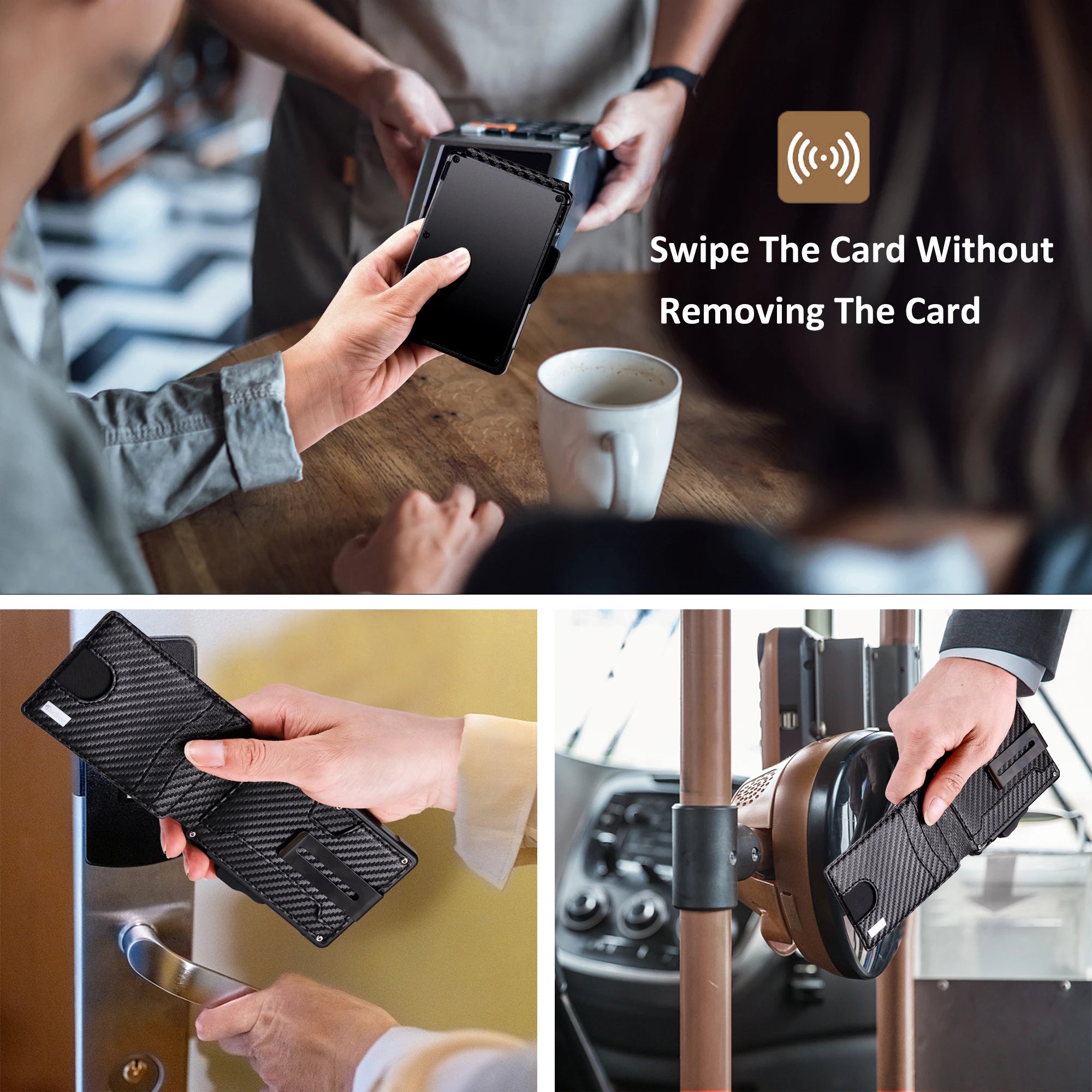 Wallet for Men, Mens Minimalist Wallet 9-13 Cards