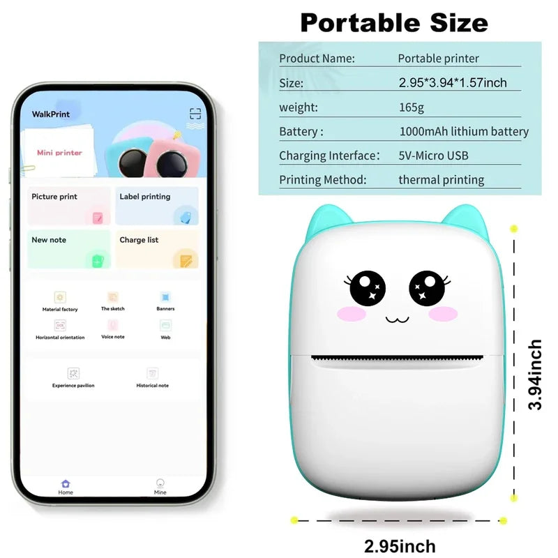 MINI Portable Thermal Printer Wireless
