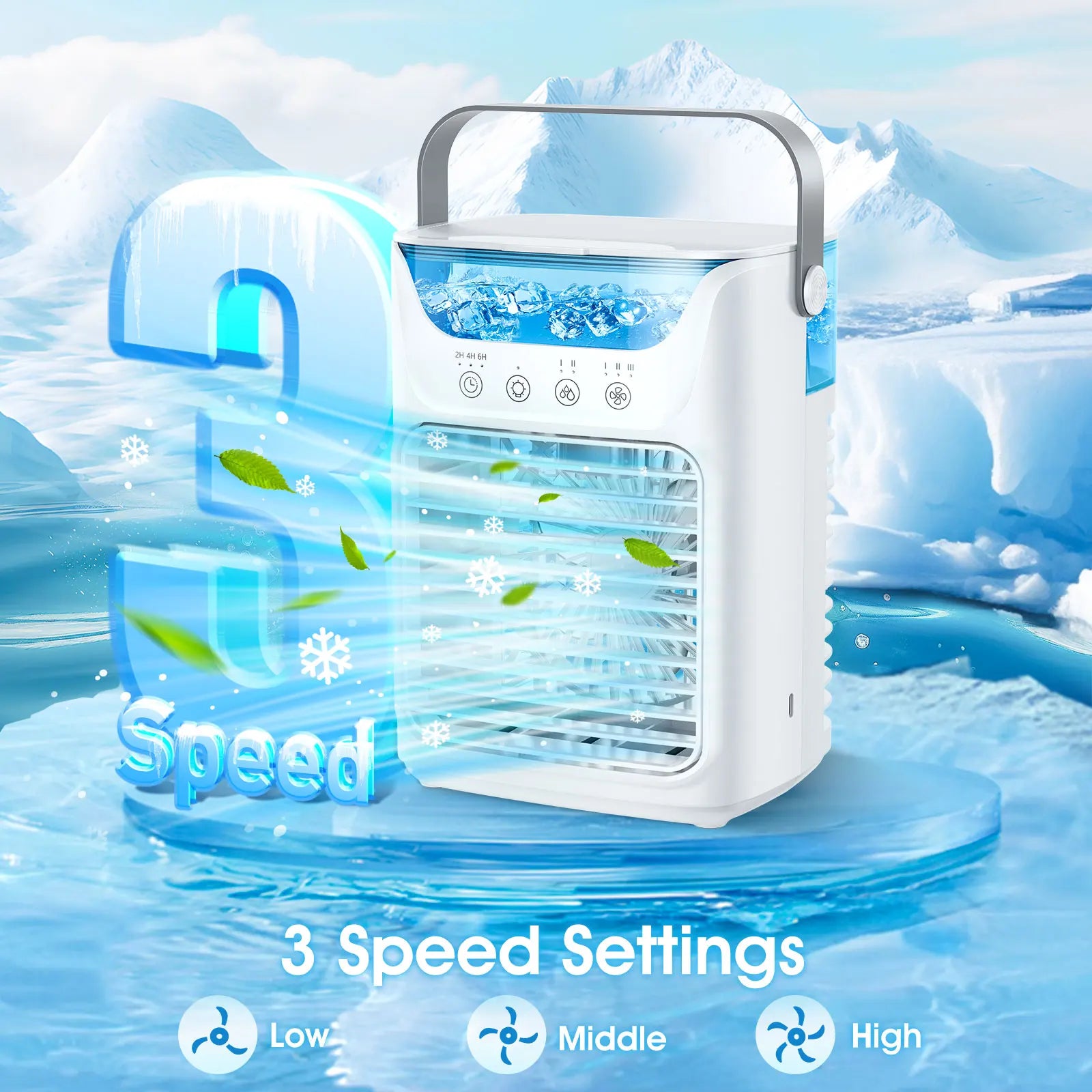 Portable Air Conditioner 3-in-1Mini Fan Cooler